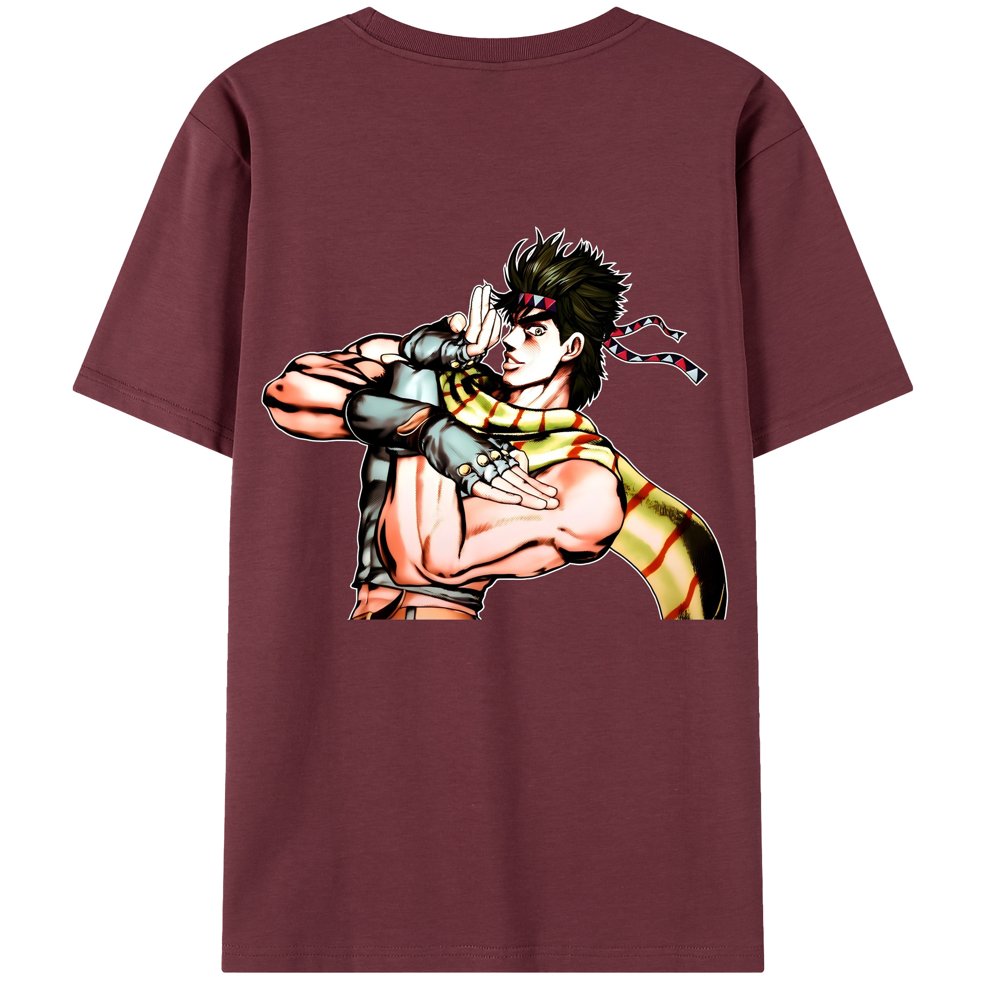 （画像用） ジョジョの奇妙な冒険 ジョセフ?ジョースター JoJo's Bizarre Adventure Joseph Joestar 綿100％半袖Tシャツ（背面プリント）